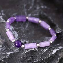 晶減肥手鍊-天然石頭能源珠子,有助於減重、緩解疲勞和療癒-防水瑜伽手鍊女士專用