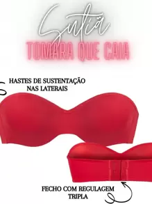Sutiã tomara que caia com bojo premium confort - Preto - Visão 5