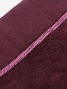 Sun Protective Anti UV 1pc Winter Windproof & Warm Drawstring Neck Gaiter For Skiing And Commute - Burgundy - View 7