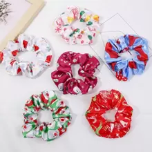 6 件套圣诞主题印花女士蝴蝶结发带派对配饰