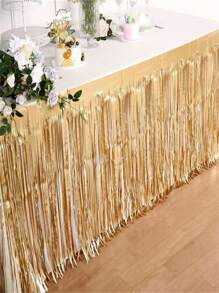 Decorative Party Curtains - Metal Table Curtain, Metal Table, Party Decoration, Party Tablecloths, Unique And Creative Decoration For Events And Celebrations - Transform Your Space