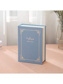 1pc Magnetic Flip Top Jewelry Box - Diary Shaped Organizer for Bracelets, Studs, Necklaces, and Rings - Blue - View 7