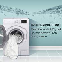 尼龍床罩，100% 防水、涼爽、透氣、防黴、防塵蟎、防臭蟲、防過敏、銀離子抗菌、可機洗、快乾、設計簡單、舒適包括 1入組床墊保護套和套，以及 2入組枕頭保護套和套 - 白色 - 查看 11