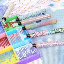 fulfly 7 件裝鑽石繪畫筆套裝水鑽刺繡 Diy 工具套件 - 彩色 - 查看 2