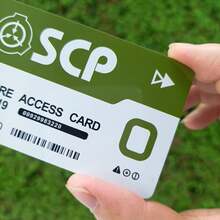 SCP Secure.Contain.Protect 1入組3號等級0 Scp基金會身份鑰匙卡角色扮演通行證 - 橄欖綠 - 查看 3