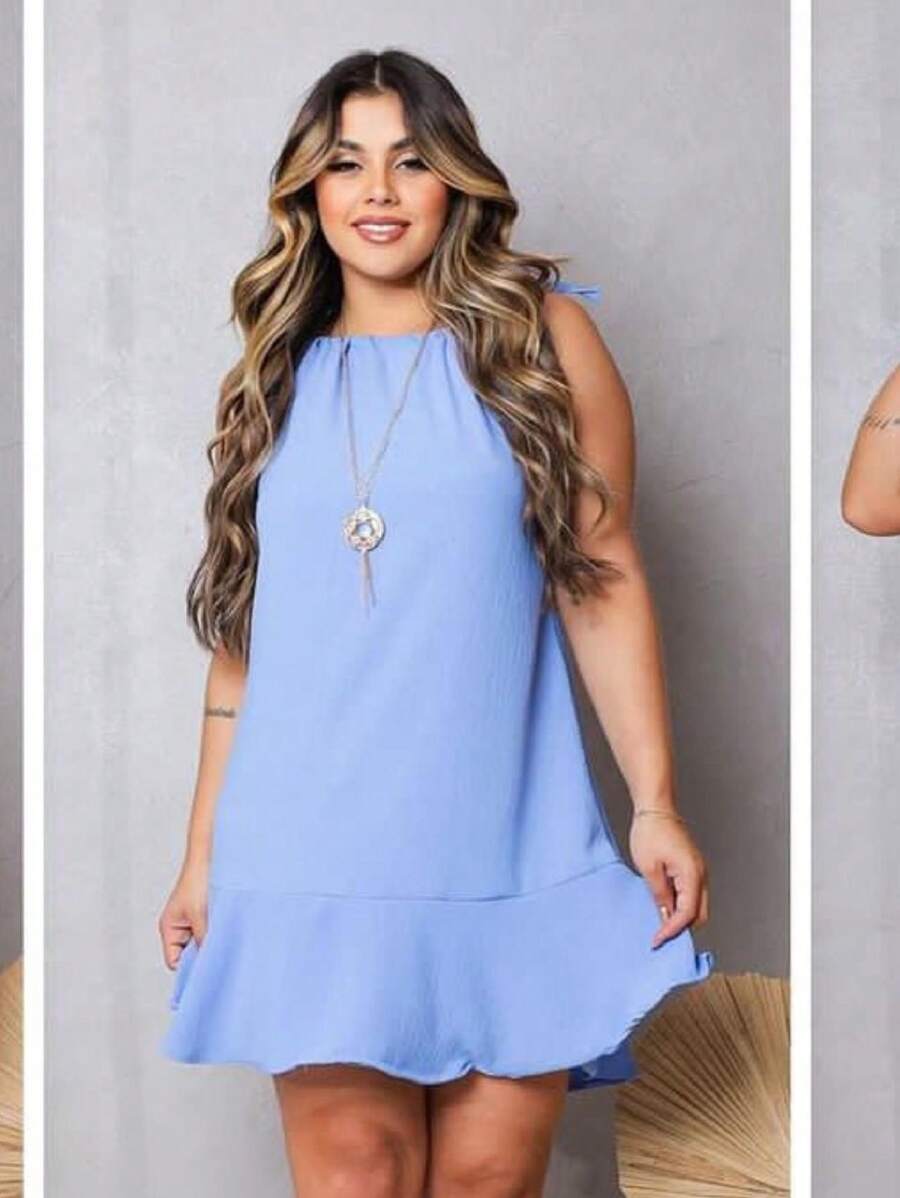 Women Dresses - Màu xanh nhạt - Xem 1