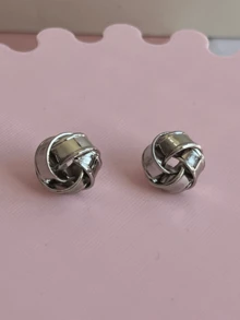 Stud Earrings - Silver - View 3