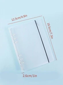 1pc A5/A6/A7 6-Ring Binder Loose Leaf Shell With Elastic Band For Journal/Diary Back To School,Back To School,School Supplies