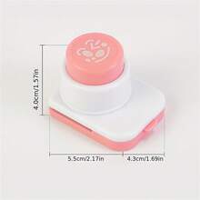 1pc, Seaweed Nori Punch Embossing Device Cutter, Smile Wink Face Rice Ball Onigiri Mould, DIY Sushi Tool, For Lunch Box Bento Box Decoration, Kitchen Gadgets, Kitchen Accessories, Kitchen Stuff - Pink - View 4