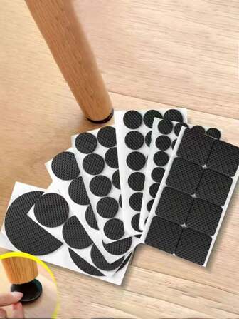 6pcs/12pcs/24 Pcs One  Sheet  EVA Grid Pad, Silicone Gasket, Table And Chair Furniture, Electrical Appliances, Anti Slip, High Temperature Resistance, Back Glue, Grid Self-Adhesive Silicone Foot Mats Table And Chair Foot Mats