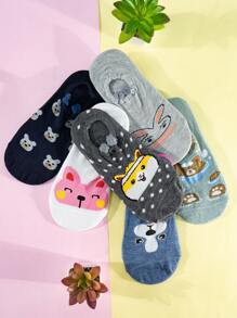 Women's Invisible Short Elastic Socks With Super Soft And Comfortable Ears. - Apricot - View 6