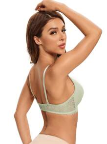 2pcs Lace Trimmed Underwear Set - Multicolor - View 6