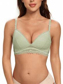 2pcs Lace Trimmed Underwear Set - Multicolor - View 5