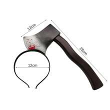 1pc Halloween Themed Plastic Axe Head Hair Hoop For Cosplay & Party Performance Prop - Multicolor - View 2