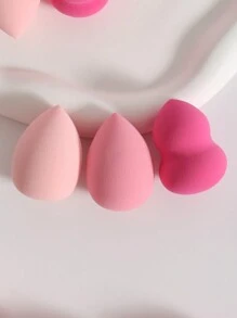 15 个/包中号化妆海绵，多色化妆海绵，适合完美涂抹液体、乳霜和粉末，非乳胶干湿两用粉底霜适合所有皮肤类型。 - 彩色 - 查看 4