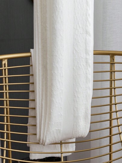 1pc Nordic Luxury Thickened Bubble Sheer Curtain, Simple Translucent Thermal Insulation