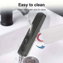 1pc Portable Handheld Absorbent Mop With Bucket- Ideal For Kitchen Stove And Tabletop Mini Cleaning! - White - View 8