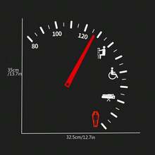 1pc Speeding Warning Funny Speedometer Cluster Car Decal Sticker Vinyl Window Decoration Fashion Car-Styling Stickers - White - View 2
