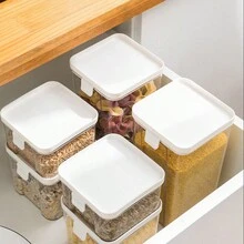 1 pieza Contenedor blanco 1800ml comida de cocina almacenamiento para preservación - Blanco - Ver 3