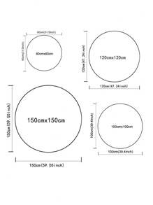 1pc Yin Yang Eight Diagrams Dragon Shaped Round Carpet Home Decor Carpet ,Room Decor - Multicolor - View 6