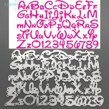1pc Metal Cutting Dies Template With English Letters And Numbers For Scrapbooking Diy Album Card Making - Silver - View 1