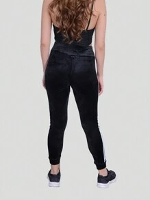 LEGGINS LICRA DEPORTIVO DE TERCIOPELO - Negro - Ver 3