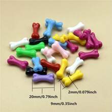 20pcs 9x20mm Bone Shaped Acrylic Beads For Necklace, Bracelet, Earring, Pendant Diy Jewelry Making