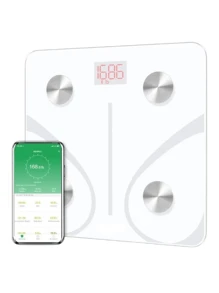 Báscula Corporal Inteligente Bluetooth Smart APP - Blanco y Negro - Ver 1