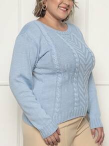 Women Sweaters - 淺藍色 - 查看 2