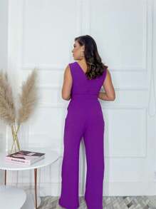 Women Jumpsuits - 紫色 - 查看 2
