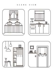 Rèm vải đơn thêu hoa - trắng - Xem 8