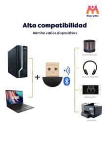 PACK DE 10: Receptor Bluetooth Usb Audio, Adaptador Bluetooth Pc Y Audio + ¡Regalo! - Negro - Ver 8