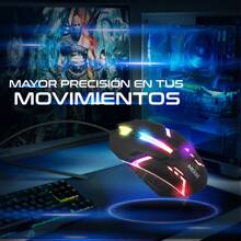 Mouse Óptico Usb Rgb Mixie X3 1000 Dpi 3 Botones Para Laptop Y Pc - Negro - Ver 7