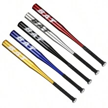 1pc 20-Inch Aluminum Alloy Baseball Bat, Self-Defense Weapon Equipment - Red - View 2