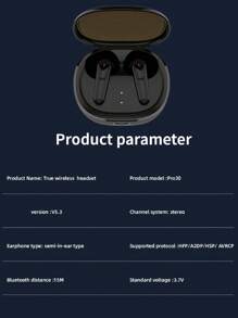 低延遲遊戲無綫耳机 - 黑色 - 查看 11