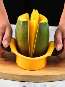 1 Stück Edelstahl-Mangoschneider und Entkerner, Küchenutensilien