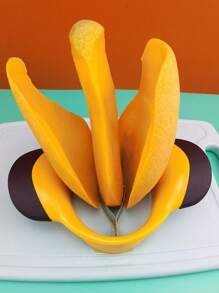 1 Stück Edelstahl-Mangoschneider und Entkerner, Küchenutensilien