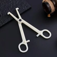 2 Piezas De Pinzas De Biopsia De Plástico Desechables Con Mecanismo De Bloqueo - Beis - Ver 9