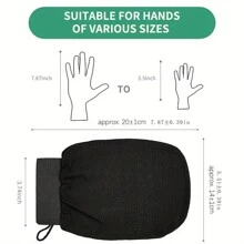 深层去角质手套，令肌肤光滑亮泽，1 件装沐浴清洁剂洗浴手套，温和有效的韩国身体去角质海绵丝瓜络，去除身体死皮和污垢，男女适用，Bath and Body Works，客厅家居卧室浴室家居装饰，旅行用品，婚礼、派对、生日，送给男士、妈妈、爸爸、朋友、新年、配饰、趣味礼物 - 黑色 - 查看 5