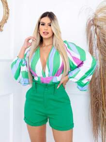 Women Shorts - 綠色 - 查看 1