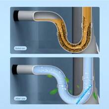1 Piece Of 12 Pieces Of Cleaning Sticks For Unblocking Pipes And Sewer Cleaning And Deodorizing - Blue - View 4