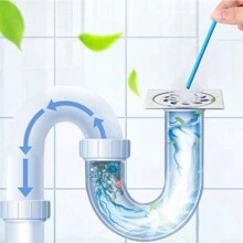 1 Piece Of 12 Pieces Of Cleaning Sticks For Unblocking Pipes And Sewer Cleaning And Deodorizing - Blue - View 5
