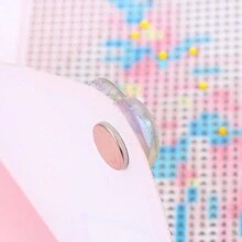 1 Peça Capa Magnética de Coração em Cor Aleatória, Fixadores para Ferramentas de Pintura de Diamante 5D, Ferramenta de Fixação de Tela, Acessórios de Bordado de Diamante