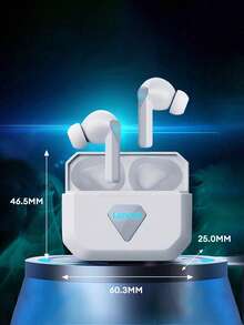 Tai nghe không dây âm thanh nổi chất lượng âm thanh HIFI chống nước, điều khiển cảm ứng nửa tai - màu đen - Xem 4