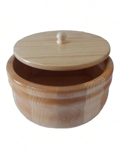 Contenedor Para Tortillas Tortillero Hermético Artesanal Con Tapa Madera Para 1/2 KG de Tortillas