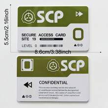 SCP Secure.Contain.Protect 1入組3號等級0 Scp基金會身份鑰匙卡角色扮演通行證 - 橄欖綠 - 查看 5