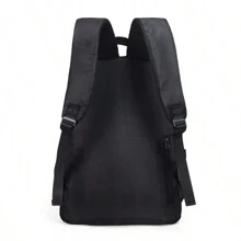 Ba lô du lịch trang trí khóa tối giản 16 inch cho nam, cặp đi học cho du lịch, đại học, trường học - màu đen - Xem 7