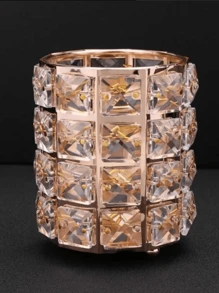 Organizador Base Porta Brochas De Maquillaje Metal Dorado - Dorado - Ver 4