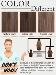 4*1 T-Part Lace Long Straight Synthetic Wig - Piano Color - View 7