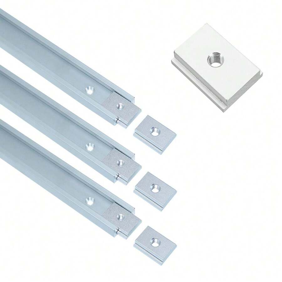 One Piece Silver Workbench M6/M8 T Slot Nut Bolts T-track Slider ...